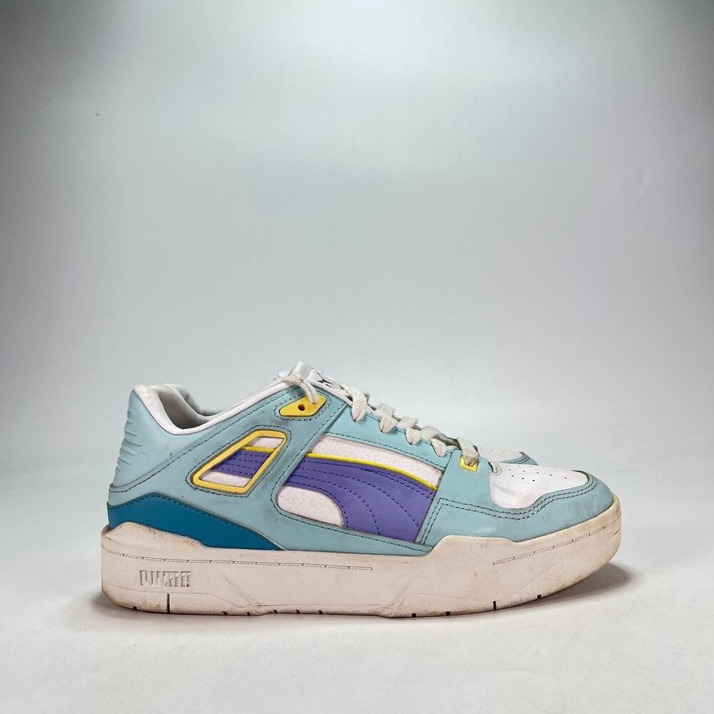 Puma Slipstream Lo White Light Aqua Casual Retro Sneakers 388515-02 Men's Size 7